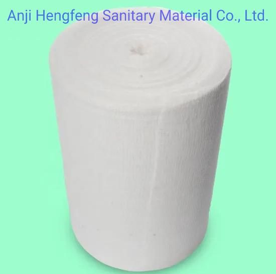 Medical Disposable 100% Cotton Fabircut Edge Gauze Roll X-ray Detectable or Not with Ce/FDA