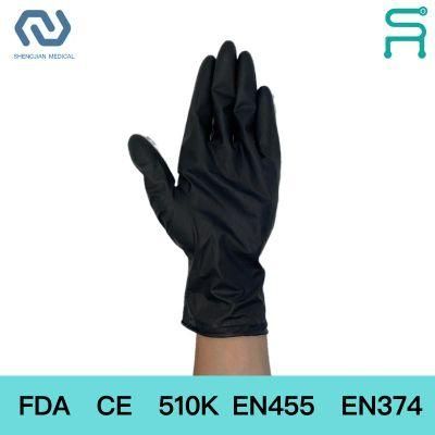 FDA 510K Disposable Nitrile Medical Examination Gloves with CE En455