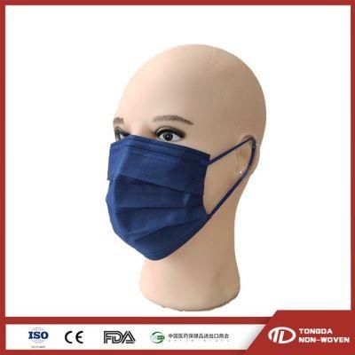 Blue Elastic Medical Standard Party Mask 3 Ply Disposable Face Mask