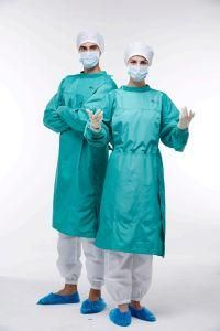 Class 2 AAMI Level 3 CPE PE Protective Clothing Thumb Loop Isolation Gown