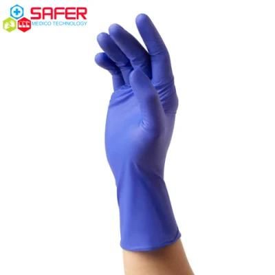 Nitrile Medical Gloves Cobalt Blue Disposable