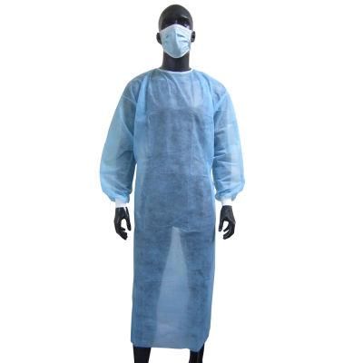 Disposable SBPP Protective Medical Doctor&prime;s Gown with Elastic Cuff