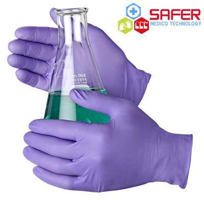 Cheap Gloves Wholesale Violet Powder Free Nitrile Glove with High Qualtiy