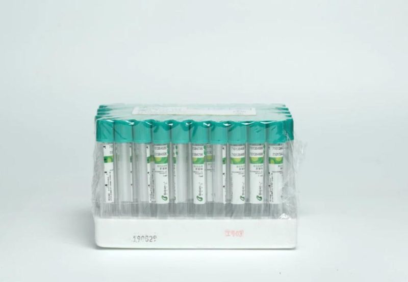 Medical Sterile Pet Green Lithium/Sodium Heparin Blood Collection Tube