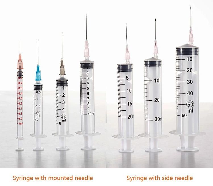He Latest Best-Selling Medical Supplies CE ISO Certified Disposable Medical Syringes, 3cc, 10cc and 20cc