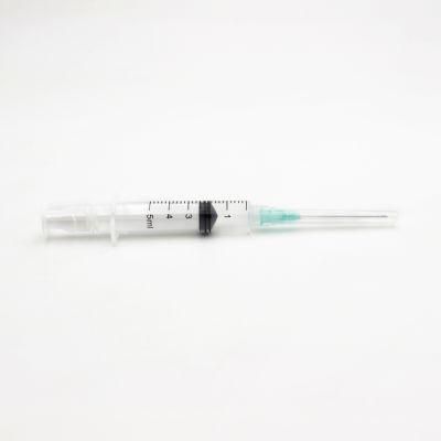 CE/FDA Approved Manual Retractable Safety Syringe 1/3/510ml for Hypodermic Injection