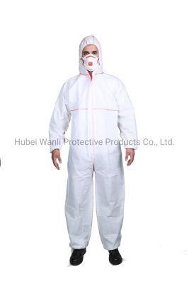 Impermeable Waterproof Single Collar Coverall Type 5/6 Asbestos Laminated Workwear
