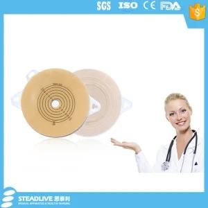 High Quality Hydrocolloid Baseplate Flange with Plastic Release for Colostomy Bag