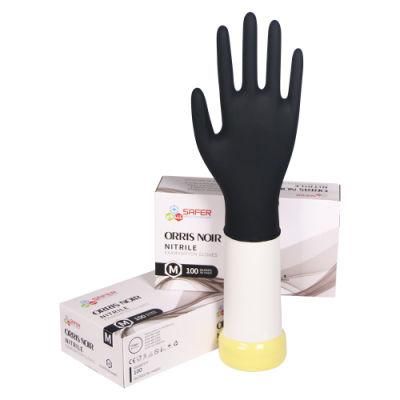 Nitrile Powder Free Examination Gloves Black Medical Grade