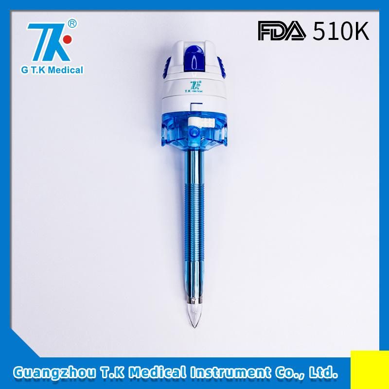 150mm Optical Bladeless Tip Trocar Laparoscopic Insufflation Trocar