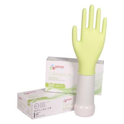 Powder Free Nitrile Gloves Disposable for Clean Non Medical Grade Green