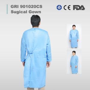 Knitted Cuffs Operation Nonwoven Disposable Medical Operation SMS Isolation Surgical Gown for Hospital/Work out