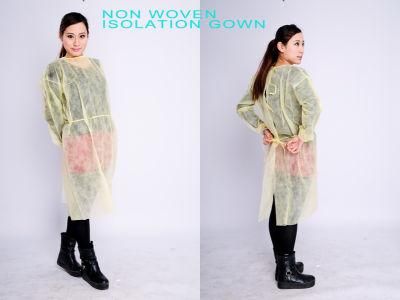 Multi-Ply Lightweight Disposable Yellow Surgical Isolation Gown