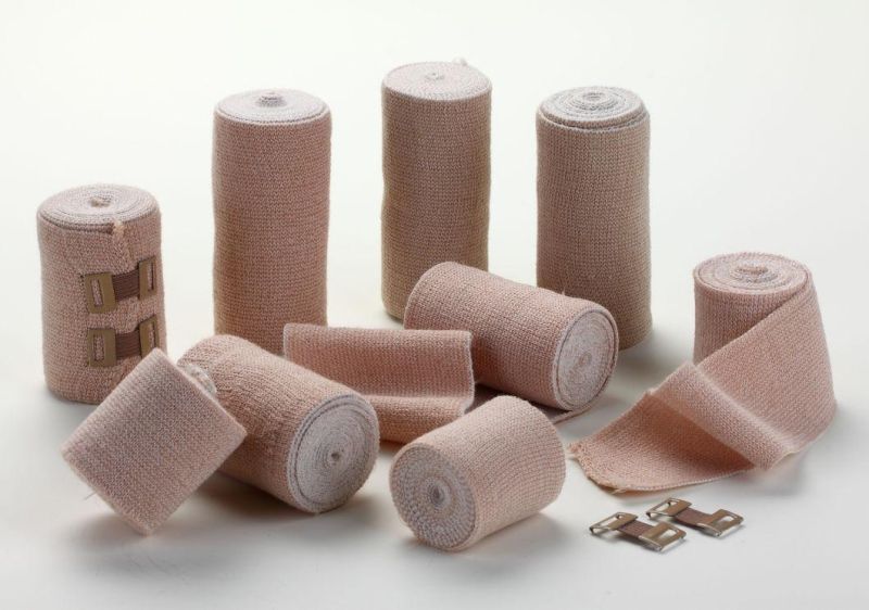 High Elastic Bandage Wrap-Durable Compression Bandage with Clips CE Approval