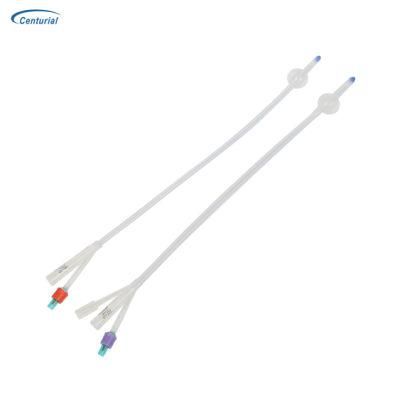 Disposable Medical Supplies 3 Way 2 Way Silicone Foley Balloon Catheter