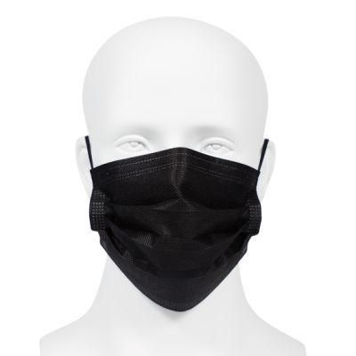 OEM 3 Ply Disposable Level 2 Earloop Non-Woven Medical Black Face Mask