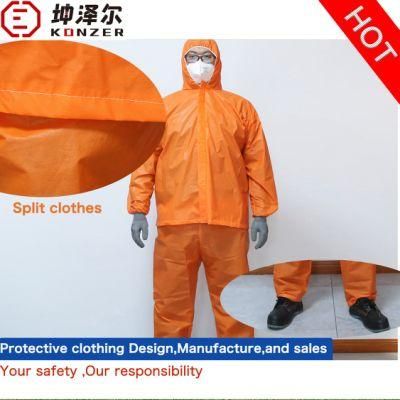 Konzer Spunbond Coated Breathable File PP and PE Material Gowns
