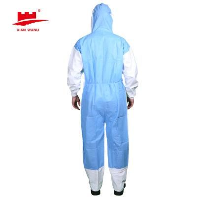 Cat III Disposable Coverall Type 56 Microporous with SMS Back Cool Down Suit for Outdoor Wholesale