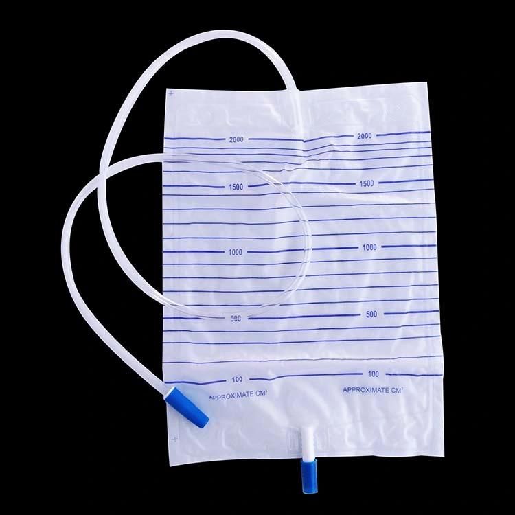 Economy Disposable Urine Collection Bag Urinary Drainage Bag with T Valve