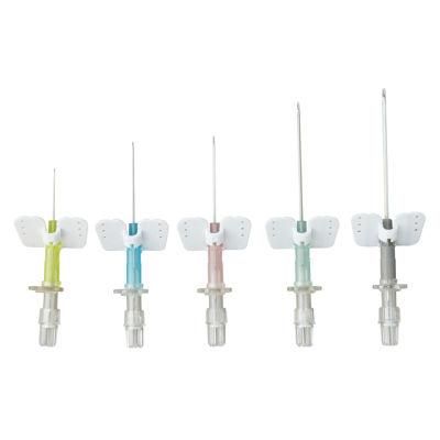 Medical Sterilization Safety IV Cannula with Wing Injection Port