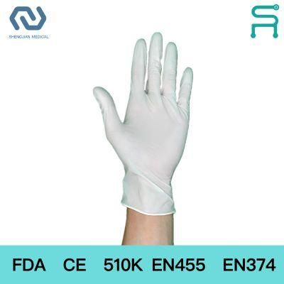 White Disposable Nitrile Examination Gloves