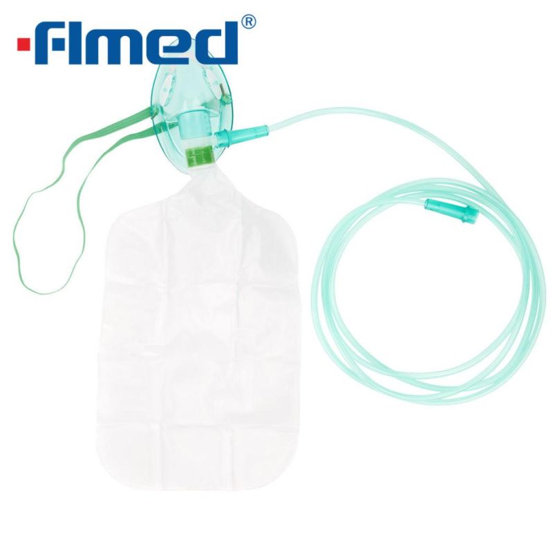 Portable High Concentration Non-Rebreather Oxygen Mask with Reservoir Bag