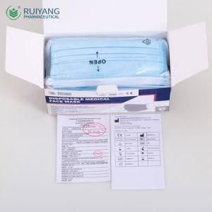Cheap Custom Printed Disposable Blue 3 Layer Face Medical Mask CE Certificate