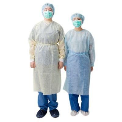 Medical Fulid Resistant Operation PP Isolation Clothing High Quality Non-Woven Hospital Isolation/Fulid Resistant Gown