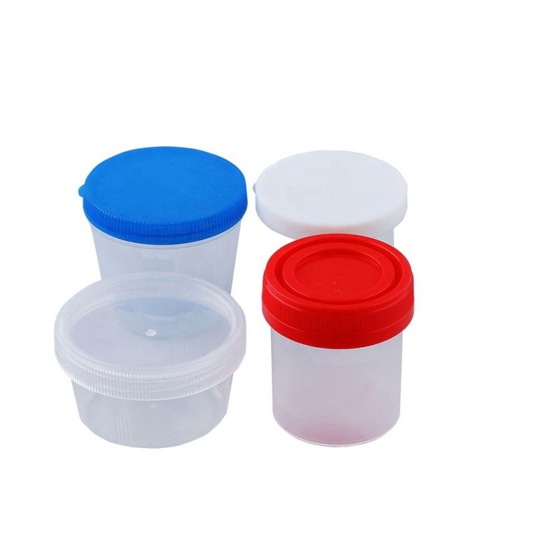 Disposable Plastic Medical Patient Test Sample Cup Sputum Fecal Specimen Collector 30ml 60ml