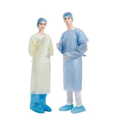 Disposable Gown Medical Suppliers CPE/SMS Gown Surgical Plastic Manufacturer