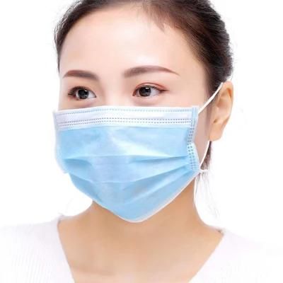 3 Ply Non Woven Anti Pollen Air Pollution Wholesale Disposable Earloop Face Mask with Custom Logo