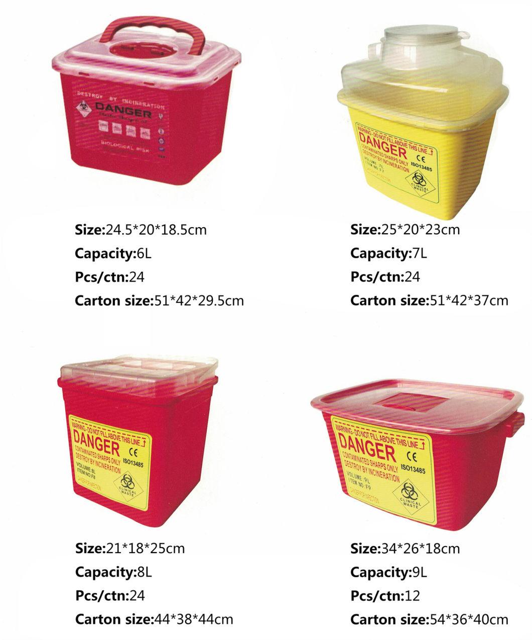 Disposable Plastic Medicalsharp Safe Container Tool Box 0.2L 0.7L 1L 2L 2.7L 4L 5L 6L 7L 8L 9L 10L 13L 15L 18L 20L 25L 30L