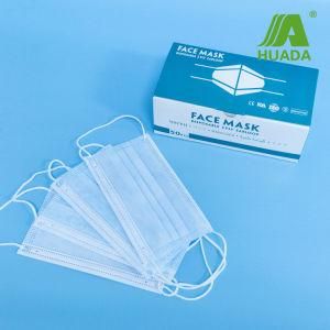 Disposable Medical Face Mask 17.5X9.5cm 3ply Blue, White and Black with Earloop