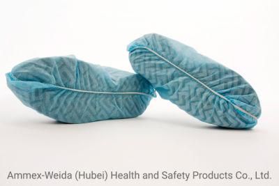 Good Skid Resistance Medical Use Non-Woven Shoe Covers with Non-Slip Stripes at Sole for Medical Situation