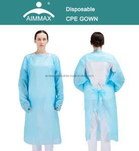 Gown CPE CPE Gown Isolation Gown Disposable PP PE SMS CPE Elastic Cuffs Knit Cuffs