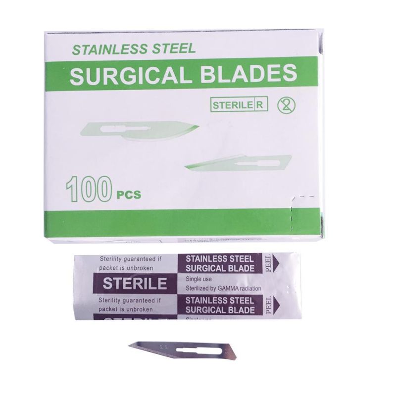 China Factory Medical Use Stainless Steel Knife Blade Carbon Steel Disposable Surgical Scalpel Blades