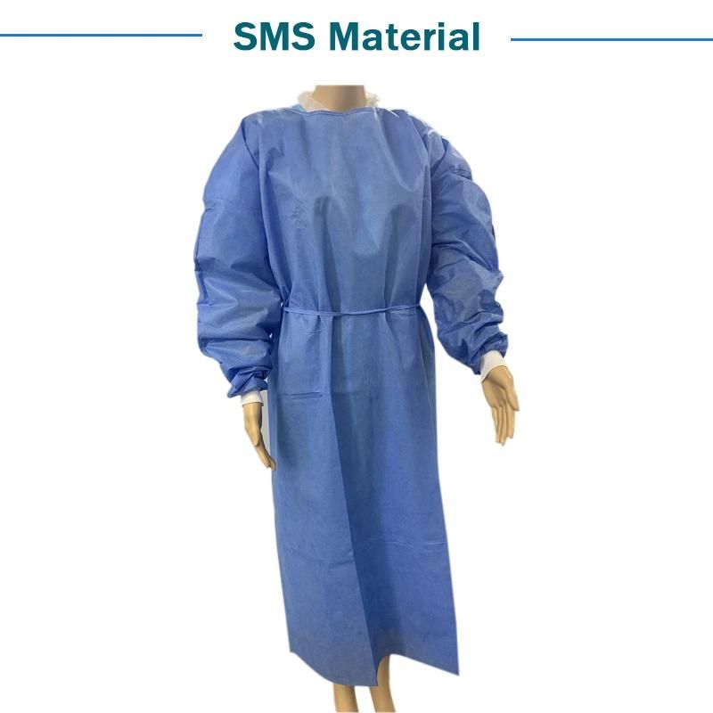 Isolation Gown Disposable Yellow Medical Waterproof PP+PE Leve1 Isolation Gown Non Woven