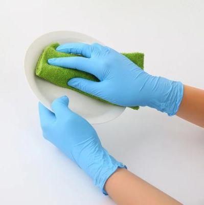 Blended Nitrile Gloves 100PCS Blue Food Grade Waterproof House Industrial Kitchen Garden Use