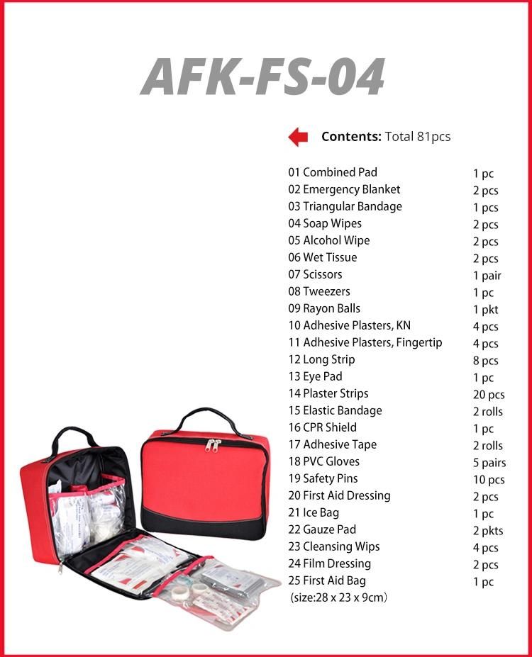 First Aid Kits with Without Contents Travel First Aid Kit