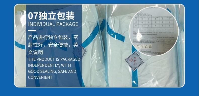 Ce Approved Disposable Protective Safety Coverall/ Protection Suit with Disposable Protective Clothing Chemical Protective Suit Safety Clothing