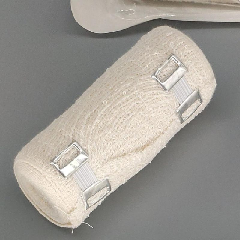 Natural White 7.5cm X 4.5m Stretched Length Non Sterile Medical Dressing Cotton Elastic Crepe Bandage