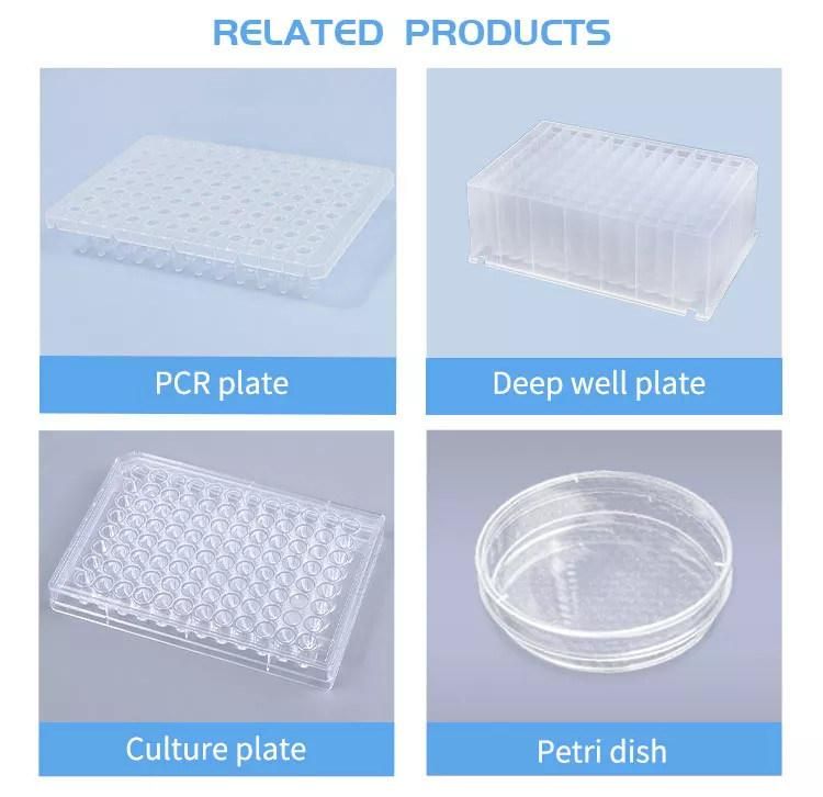 Transparent PS Flat Bottom 12 Well Cell Culture Plate Disposable