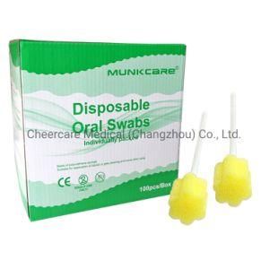 Oral Care Swab Tooth Cleaning Gadget Six Petals Shape Paper and Plastic Stick Optional
