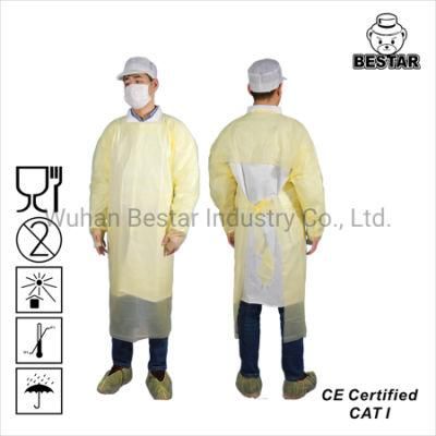 Economical Medical AAMI PB70 Level 1 Level 2 Level 3 CPE Coat Gown Apron Gown CPE Gown