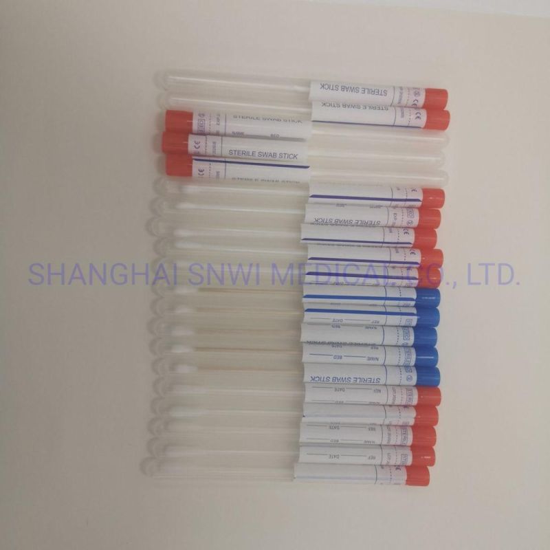 Snwi Specimen Sterile Medical Sampling Nasal Flocked Virus Disposable Collection Swab