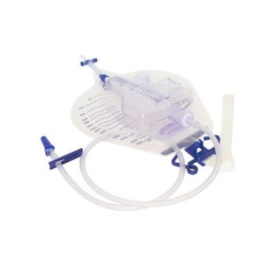 Urine Bag with Cross Outlet with Anti Reflux Valve with CE/ISO Certificate
