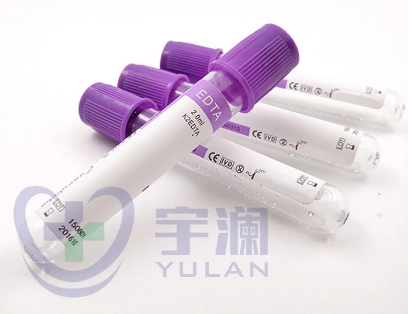 Pet K2 K3 EDTA Purple Cap Vacuum Blood Collection Tube