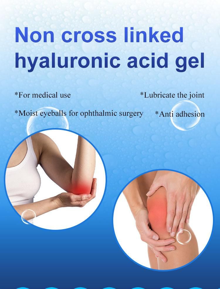 CE Non Cross Linked Knee Joint Syringe Hyaluronic Acid