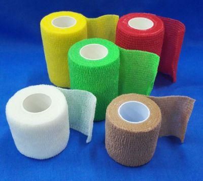 Medical Factory 4.5m Colored Self-Adhesive Non-Woven Cohesive Bandage Adhesive Elastic Bandage