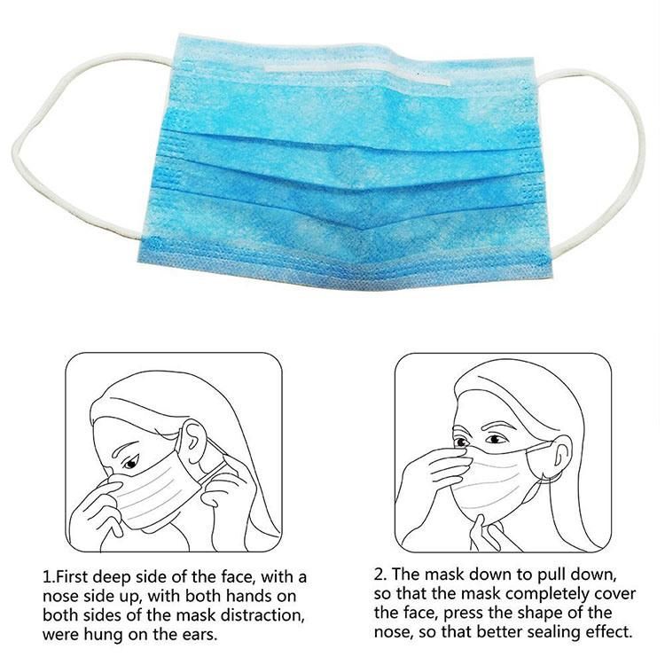 Disposable Protective 3-Ply Surgical Face Mask with Ear Loop